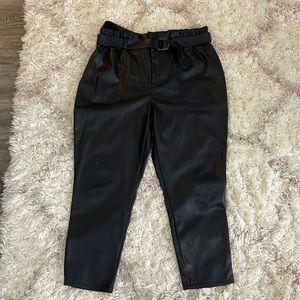 Faux Leather Trousers